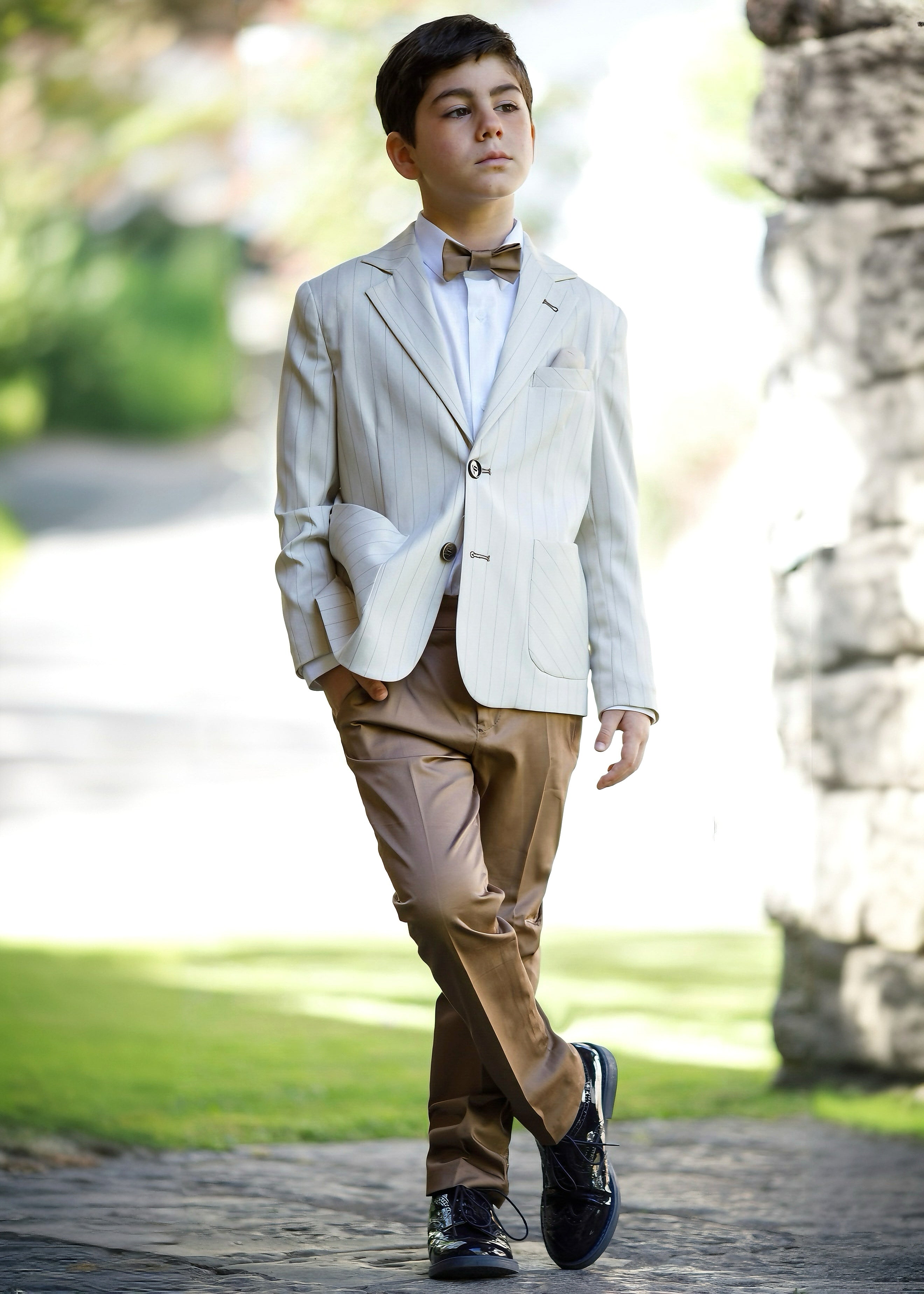 Bambino Abito Cerimonia Sportivo Set Elegante Pezzi Blu Navy