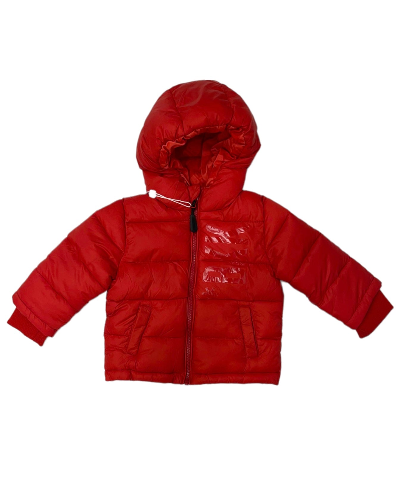 BIKKEMBERGS - Piumino rosso con cappuccio e tasche bambino/neonato