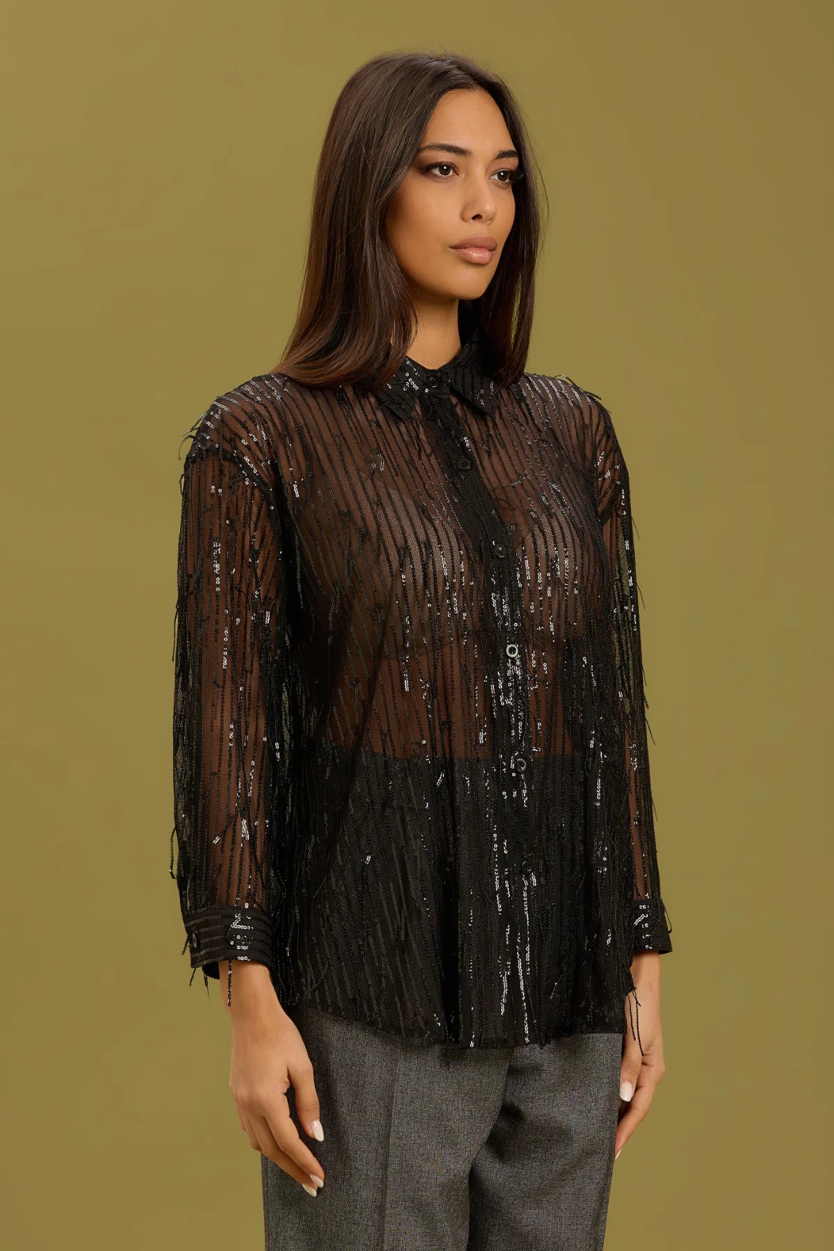 TAKE TWO - Camicia con paillettes donna