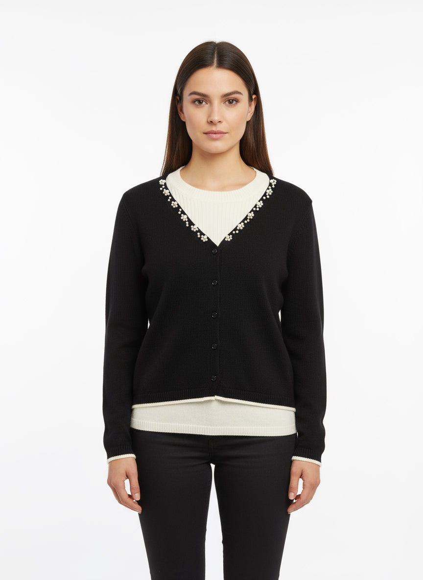 EXTYN - Cardigan con perle donna