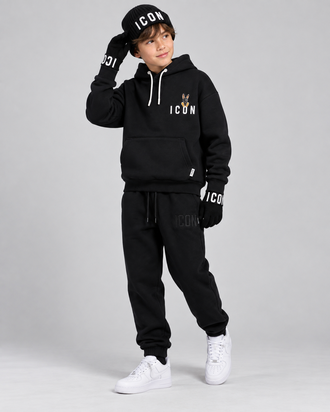 ICON - Felpa con cappuccio bambino