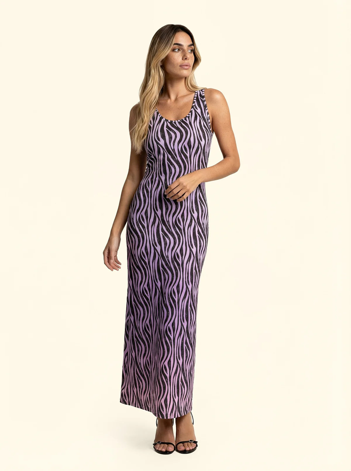 F**K - Vestito lungo ZEBRA donna