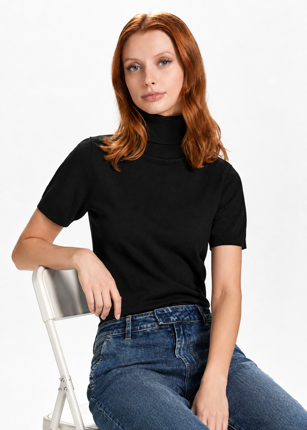 TAKE TWO - Maglia dolcevita mezza manica donna