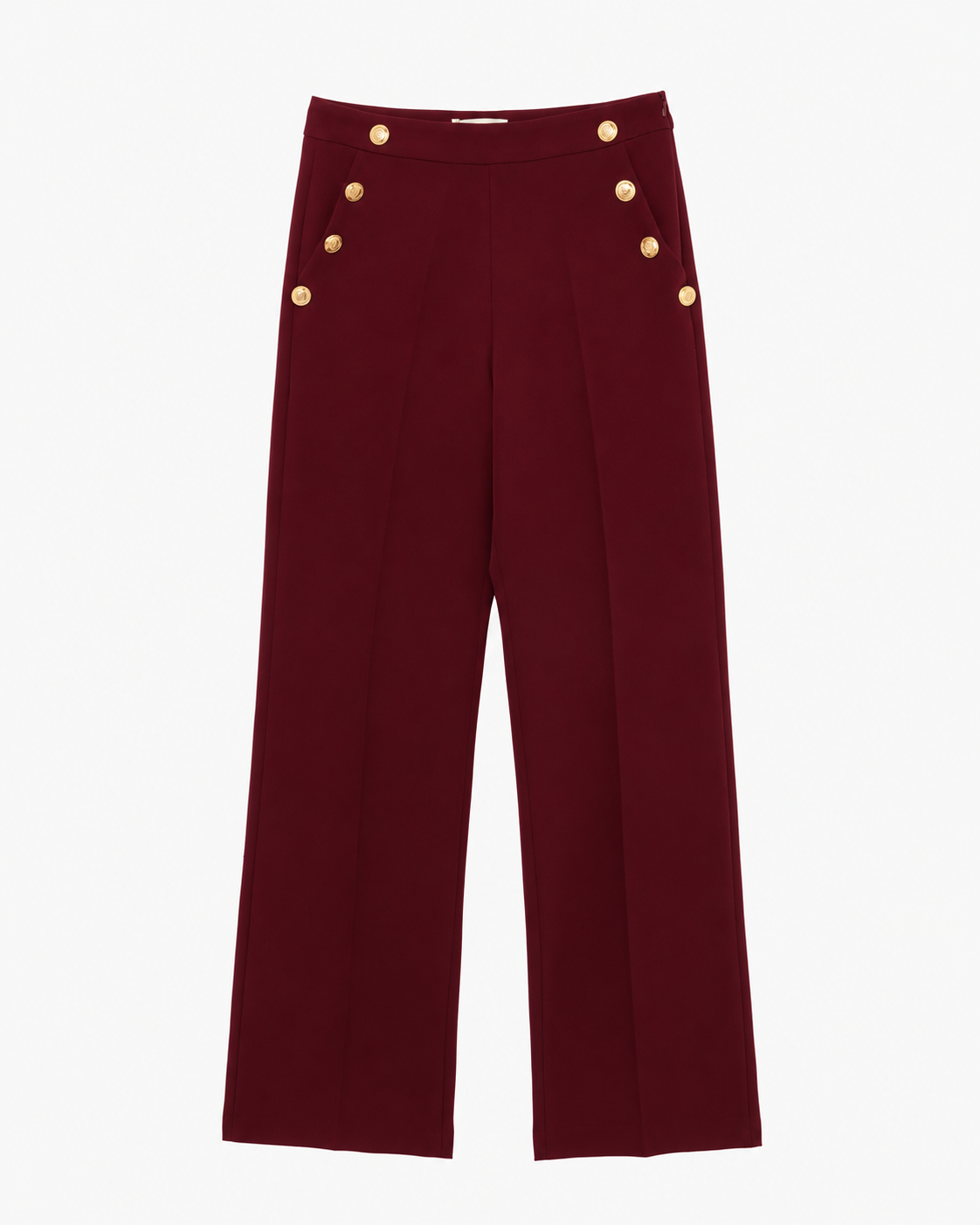 GL FOR HER - Pantalone palazzo con bottoni oro donna