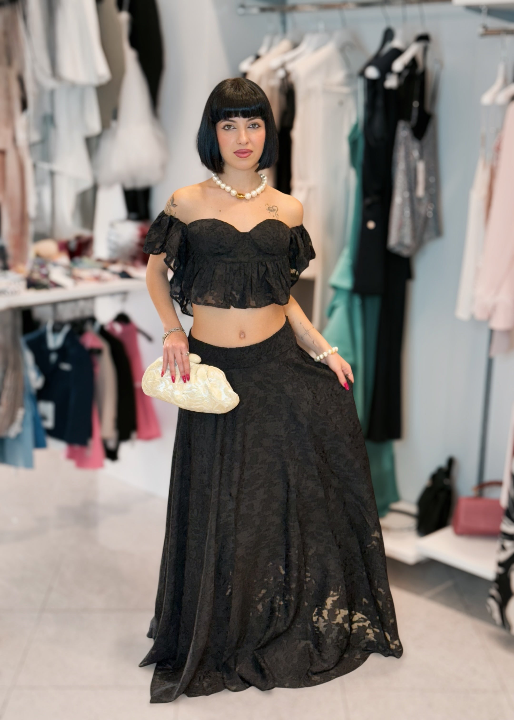 TRASH AND LUXURY- OUTFIT - Completo in pizzo donna