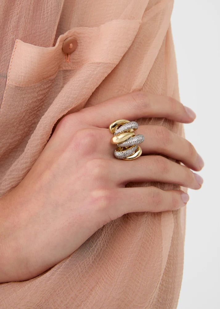 NALI - Anello OVER con pietre