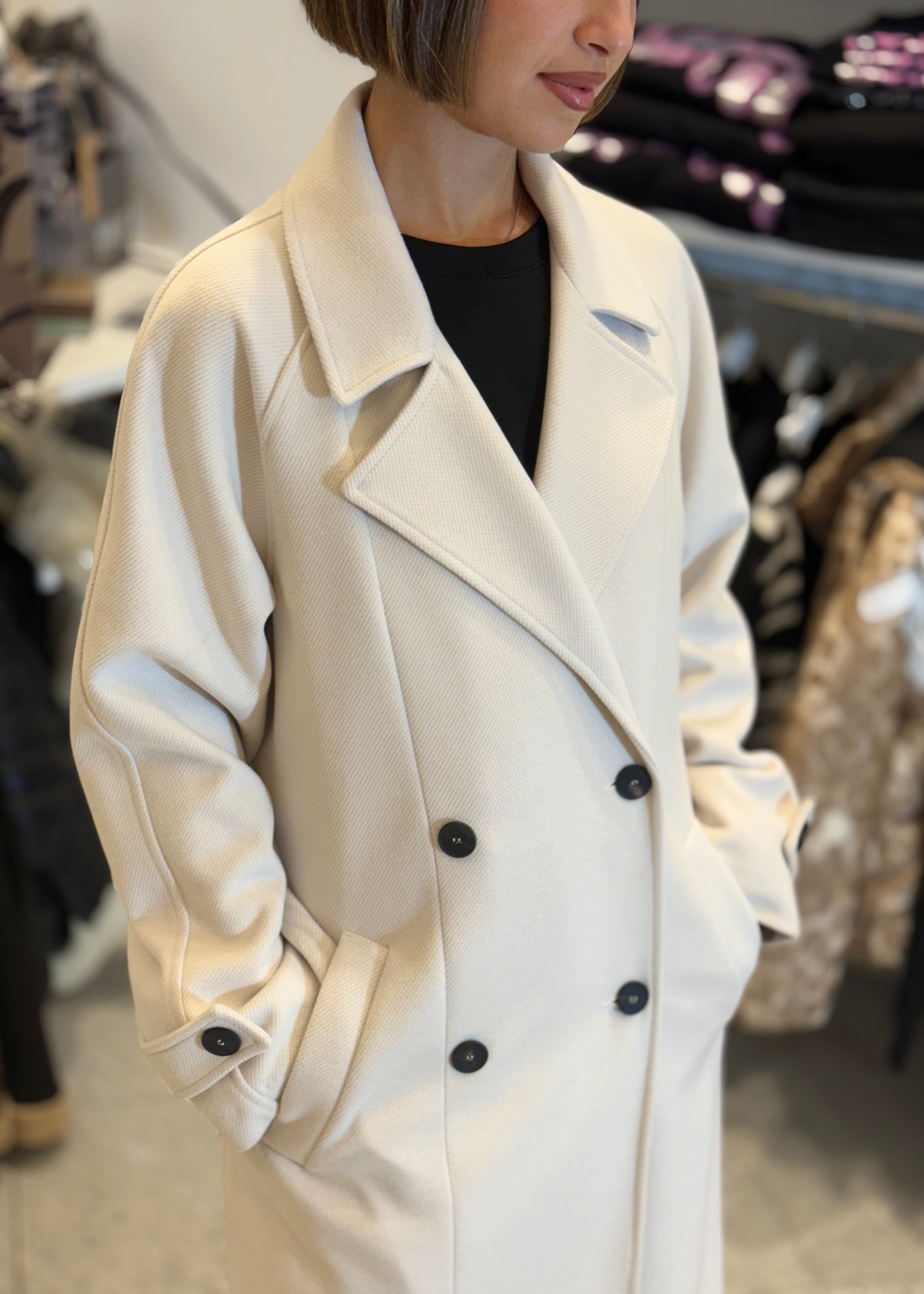 TEE TIME - Cappotto maxi con bottoni donna