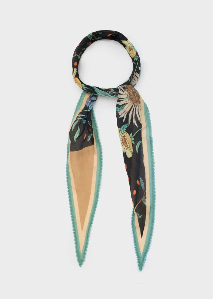 NALI - Foulard floreale seta cotone
