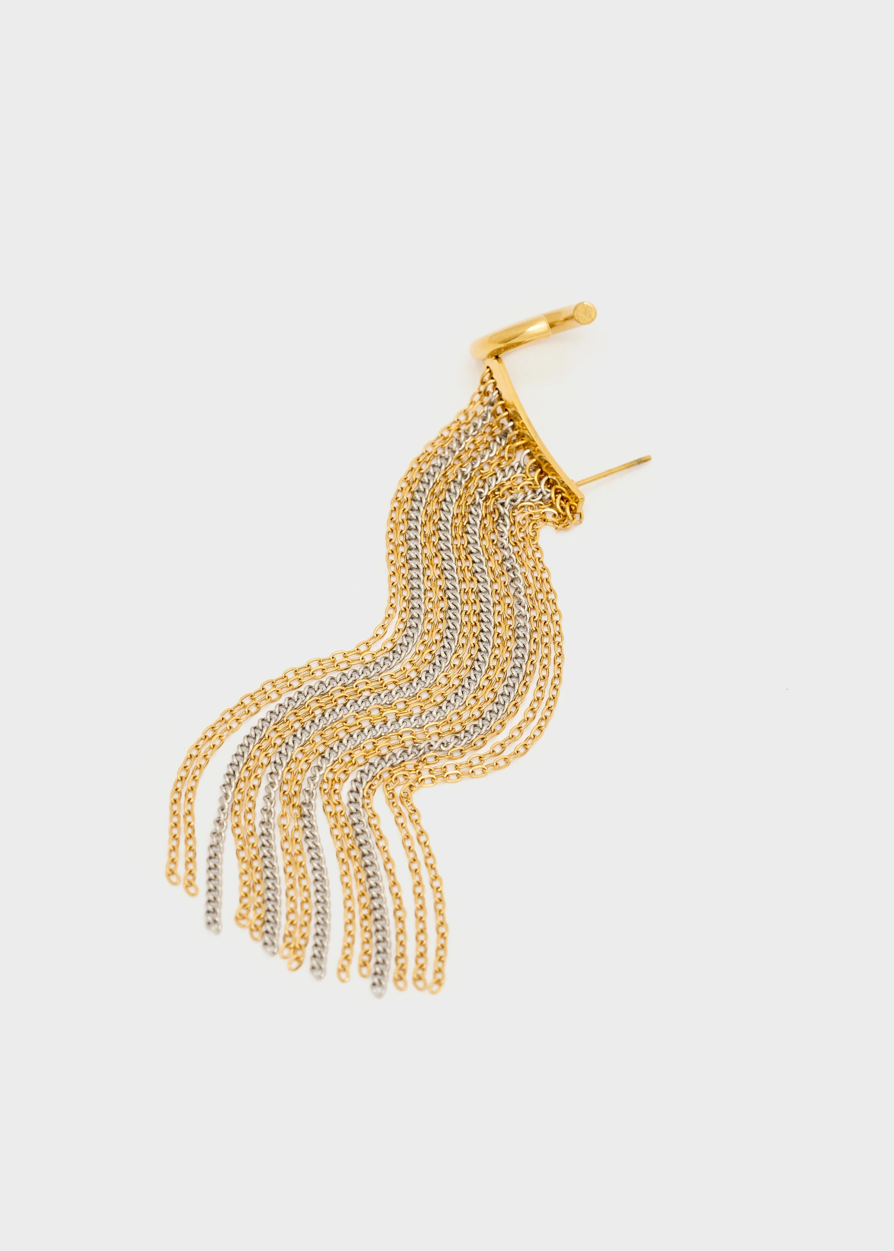 NALI - Orecchini EARCUFF con frange lunghe
