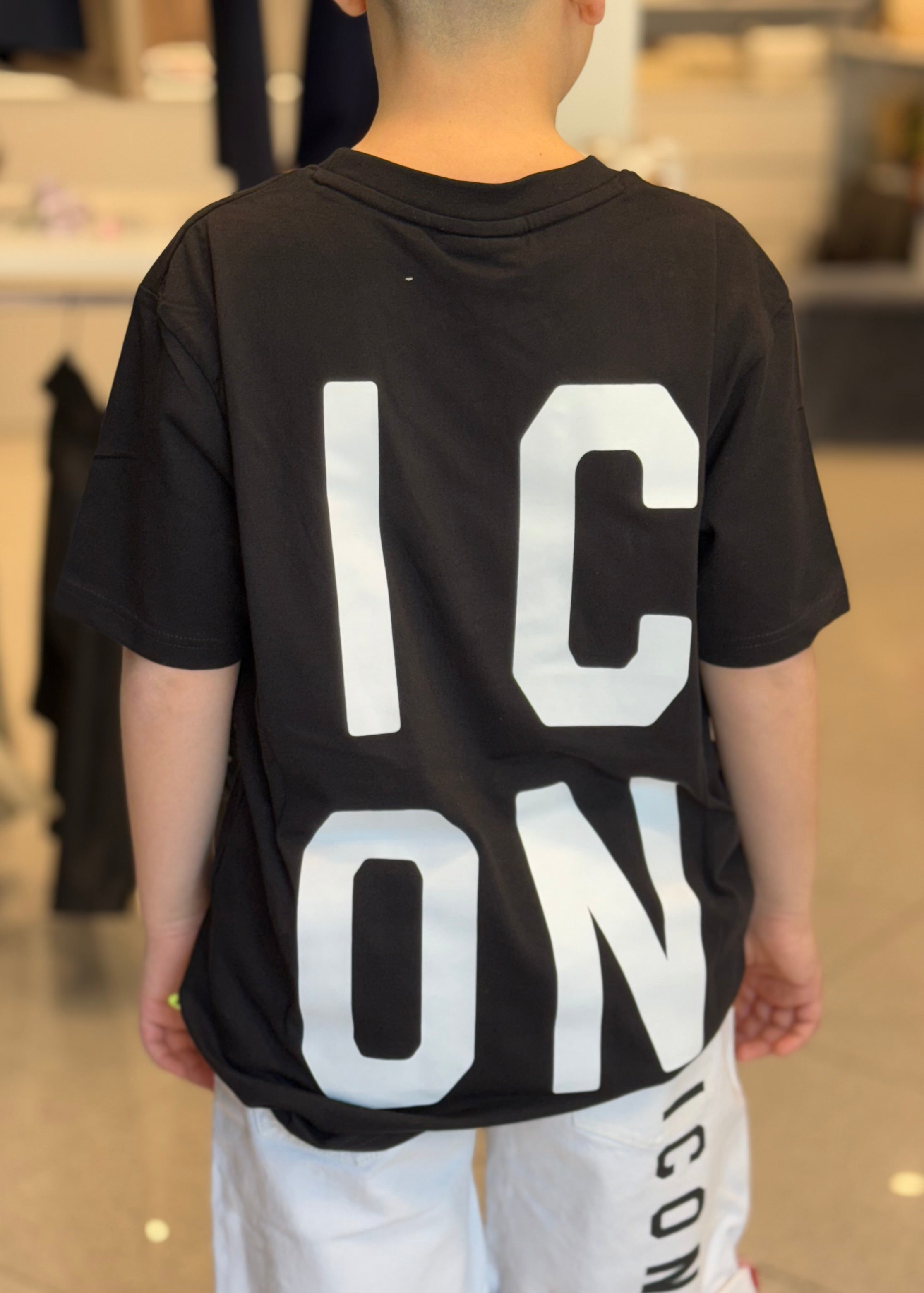 ICON - T-shirt nera bambino
