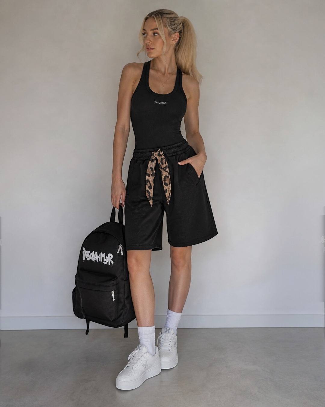 DISCLAIMER - Bermuda con laccio animalier donna