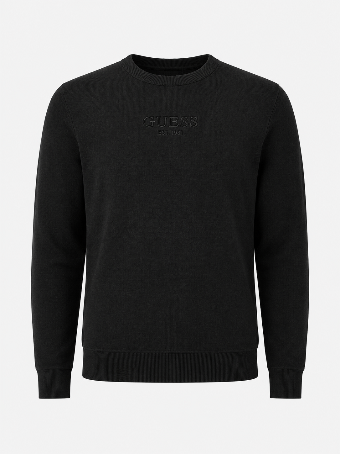 GUESS - Maglioncino con logo in rilievo uomo