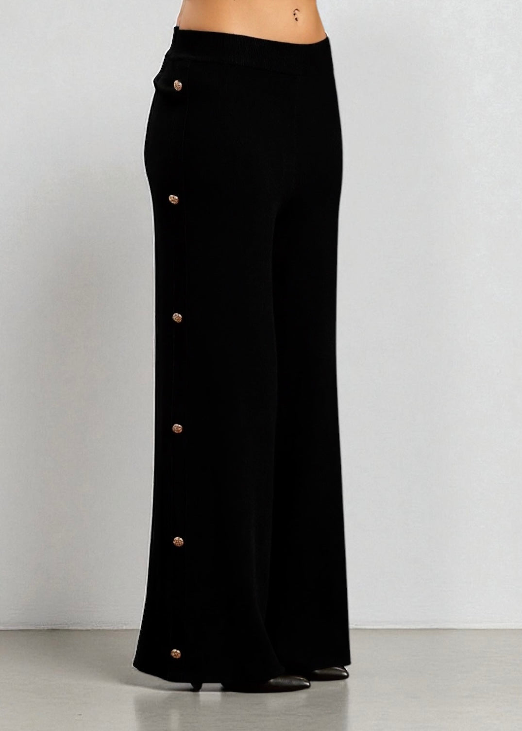 TAKE TWO - Pantalone in lana con bottoni oro donna