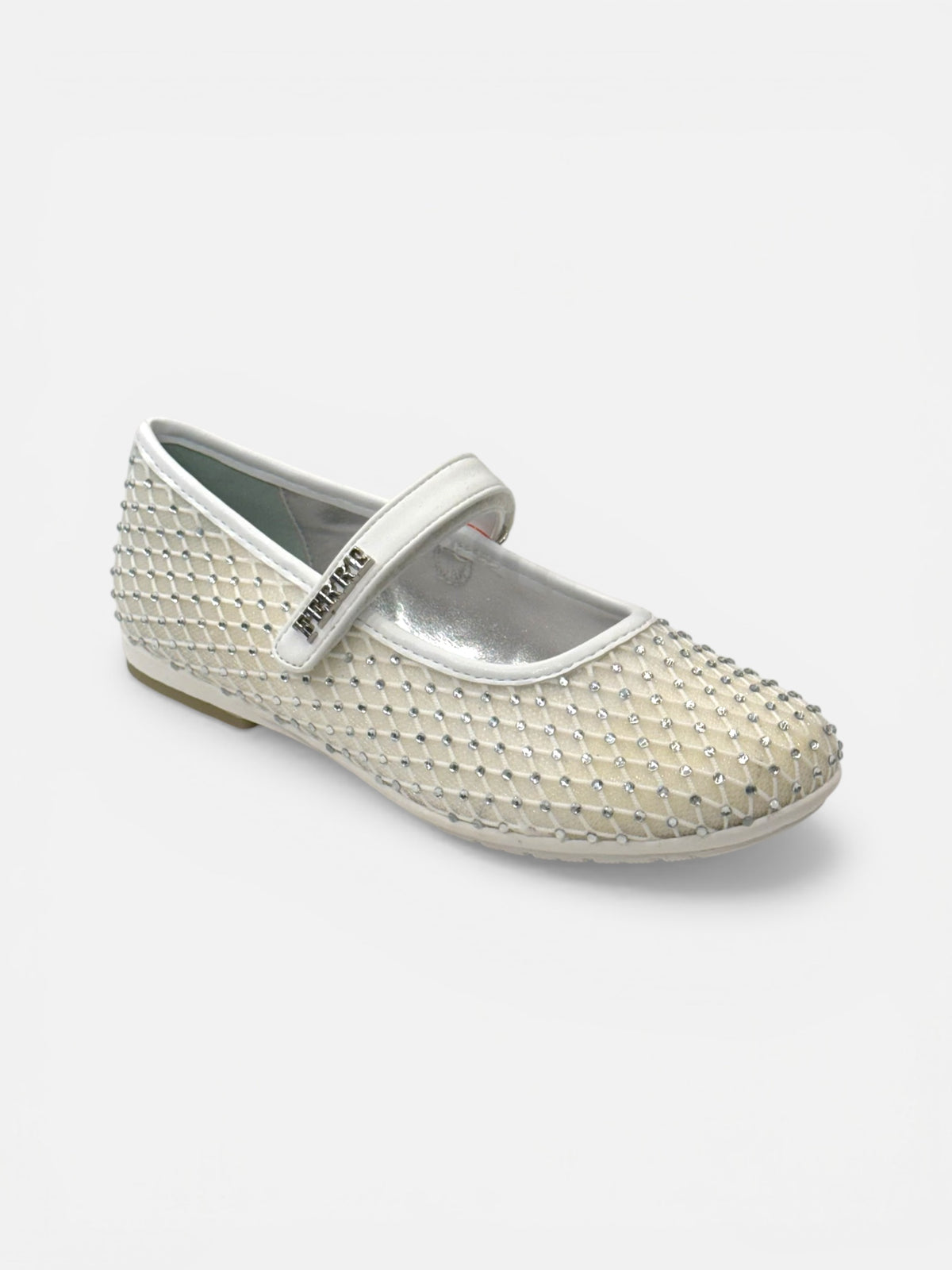 FERRE - Ballerina bianca con strass bambina