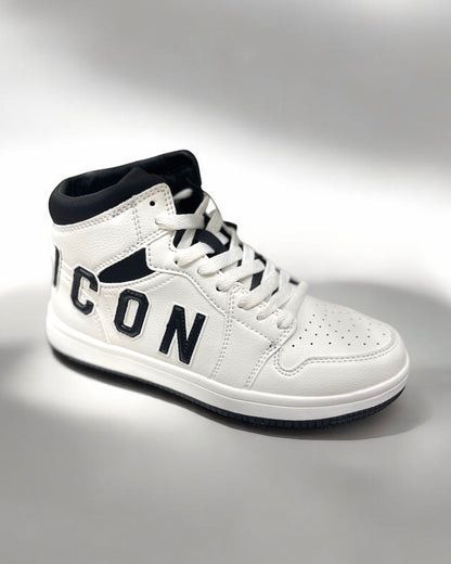 ICON - Sneakers alta Bianca con maxi logo