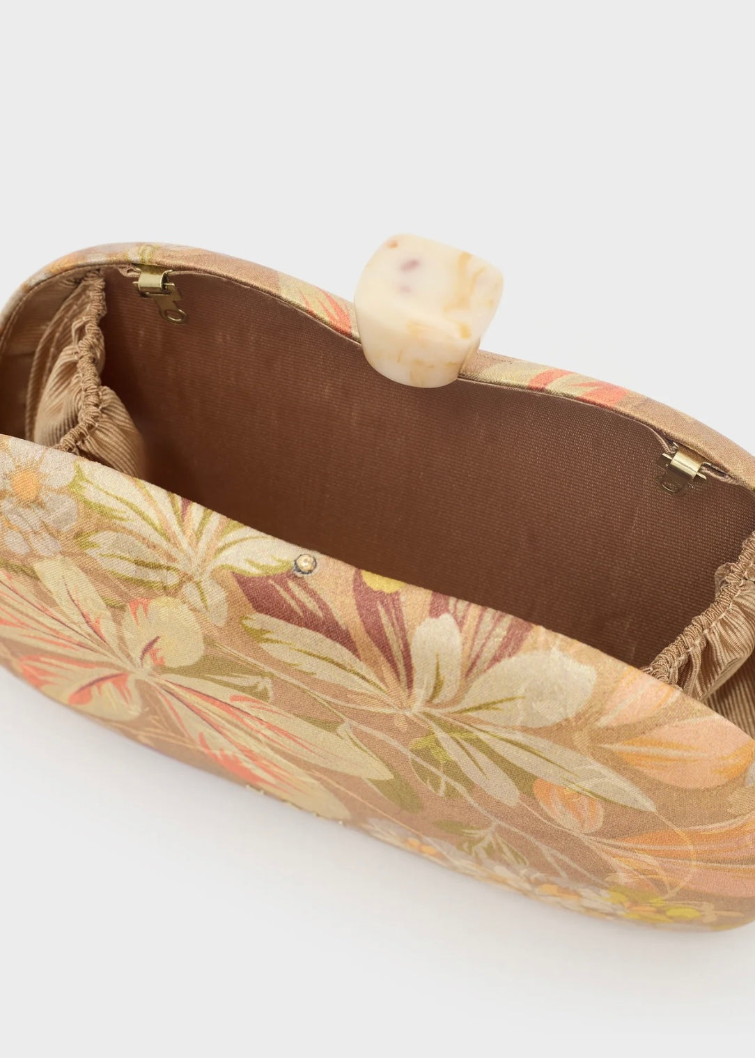 NALI - Clutch CADICE in raso stampa floreale