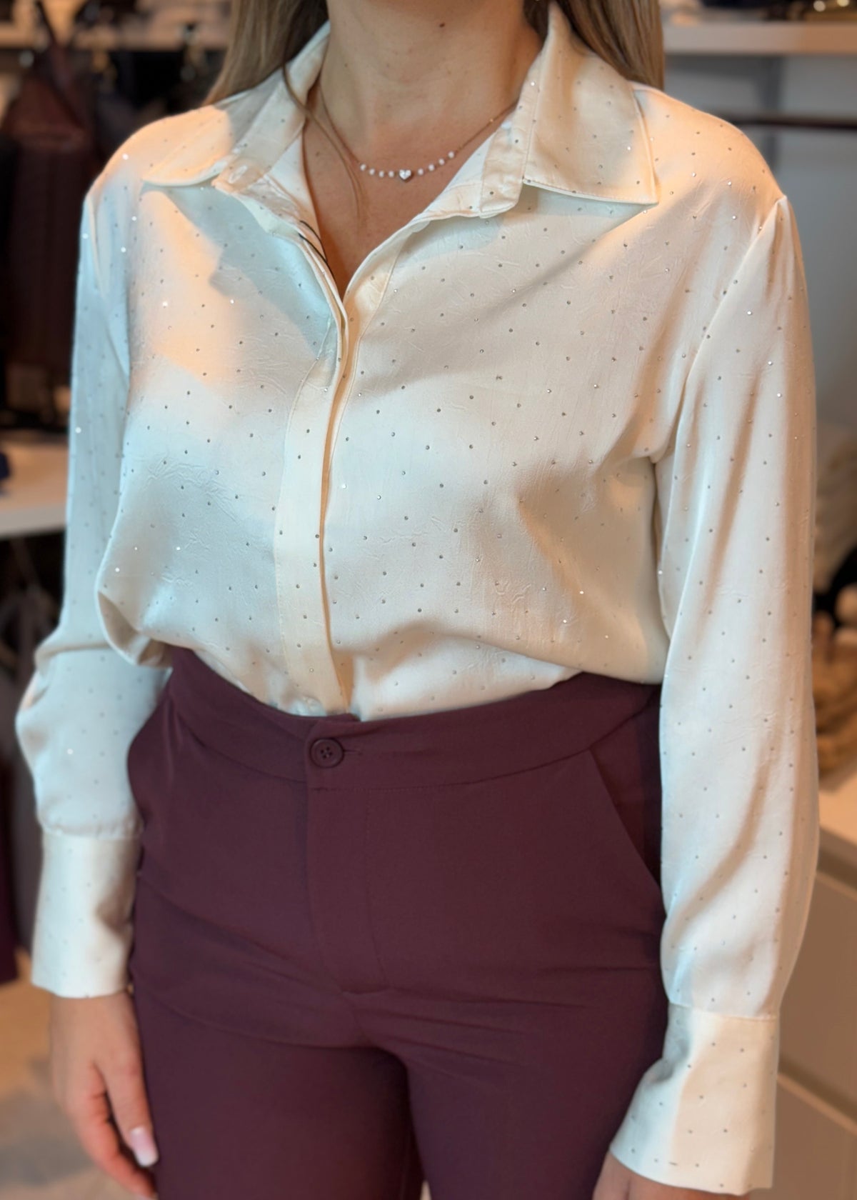 KORALLINE - Camicia con strass donna