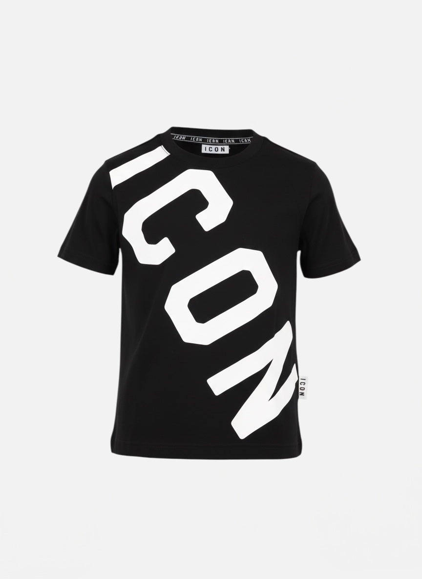 ICON - T-shirt con maxi logo trasversale bambino