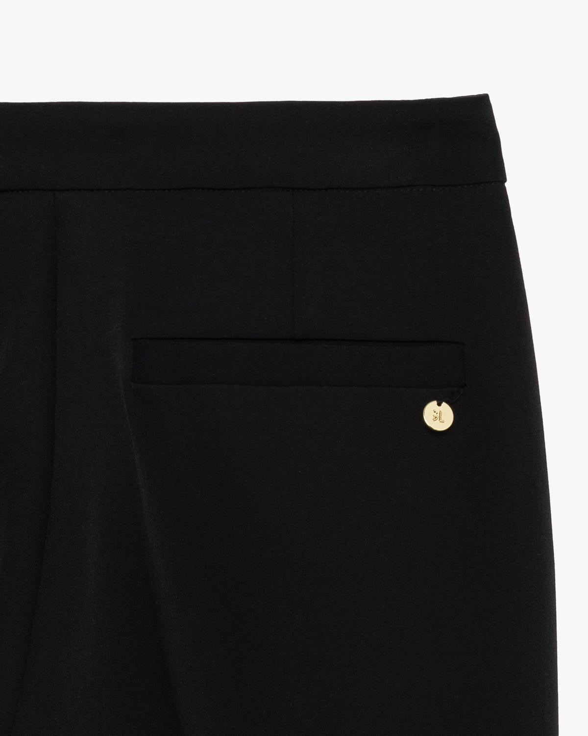 GL FOR HER - Pantalone palazzo con bottoni oro donna