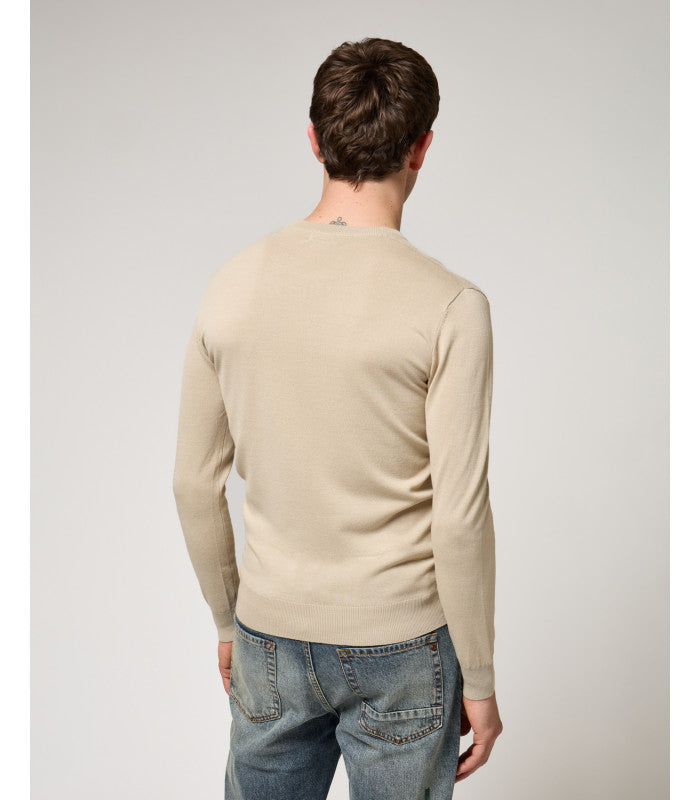 GIANNI LUPO - Maglioncino beige girocollo uomo