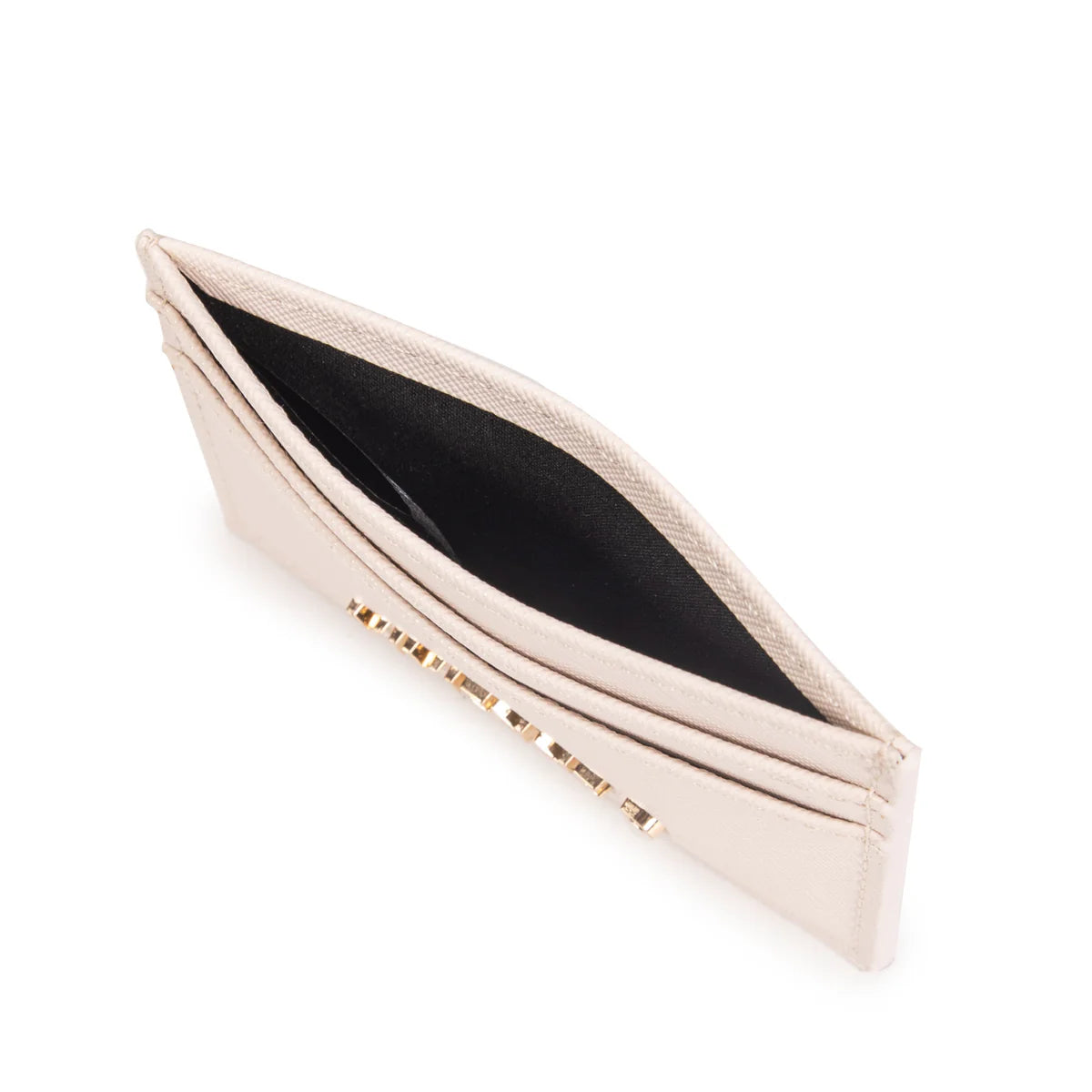 VIVIENNE D - Portatessere beige in saffiano