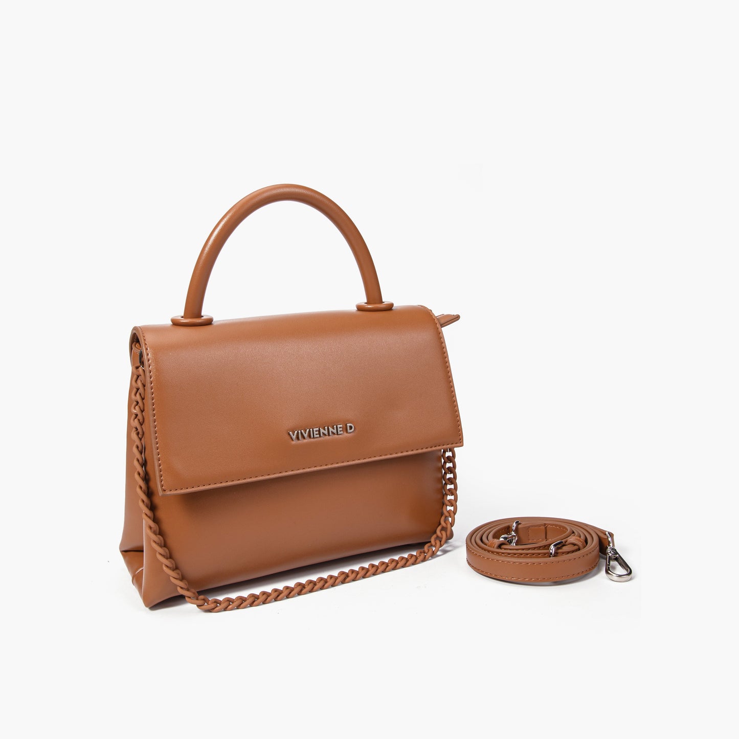 VIVIENNE D -  Daily bag essential cuoio