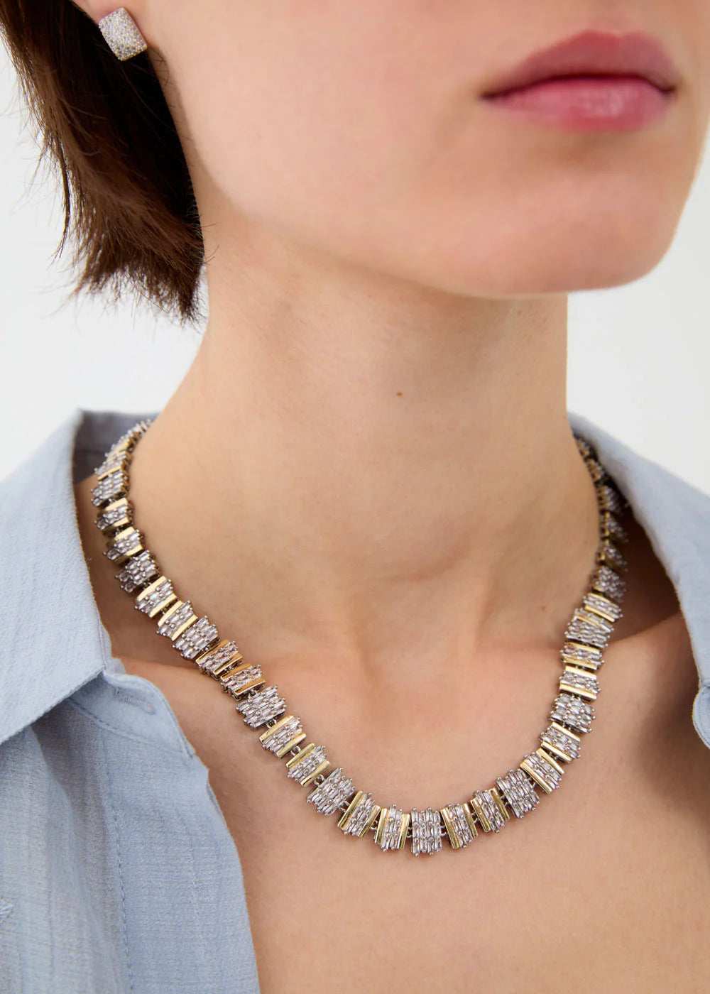 NALI - Collana BAGUETTE con pietre