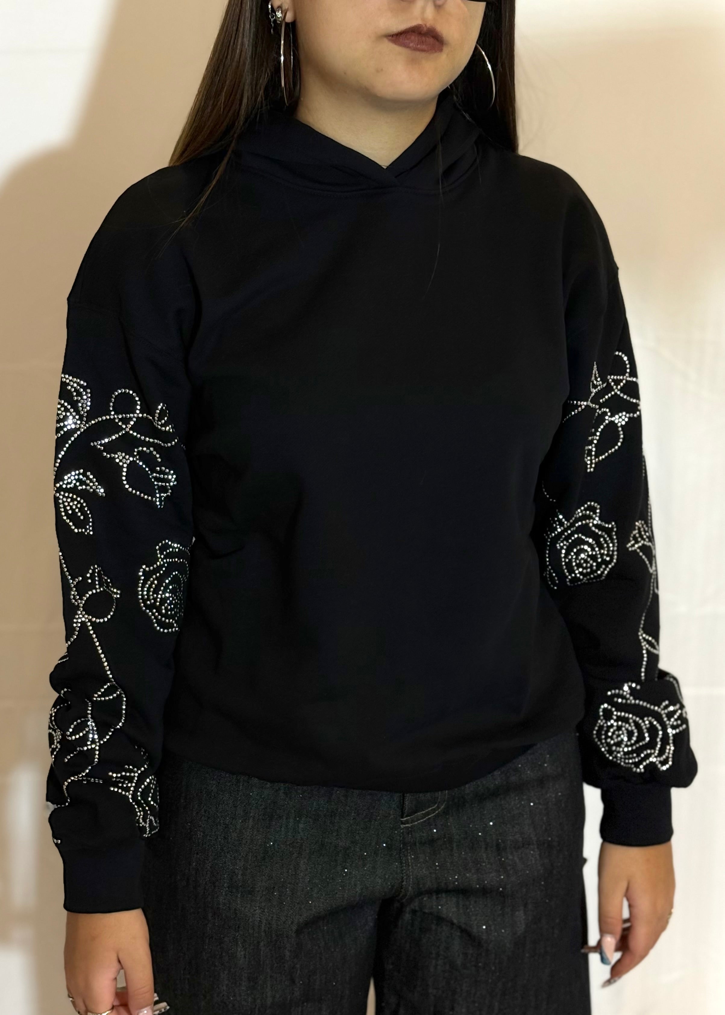 DISCLAIMER - Felpa con strass donna