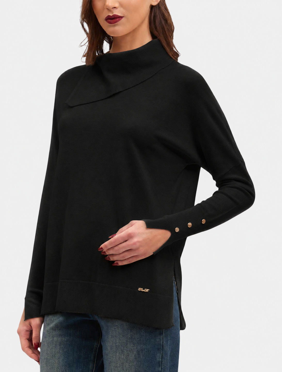 KORALLINE - Maglia over con collo donna