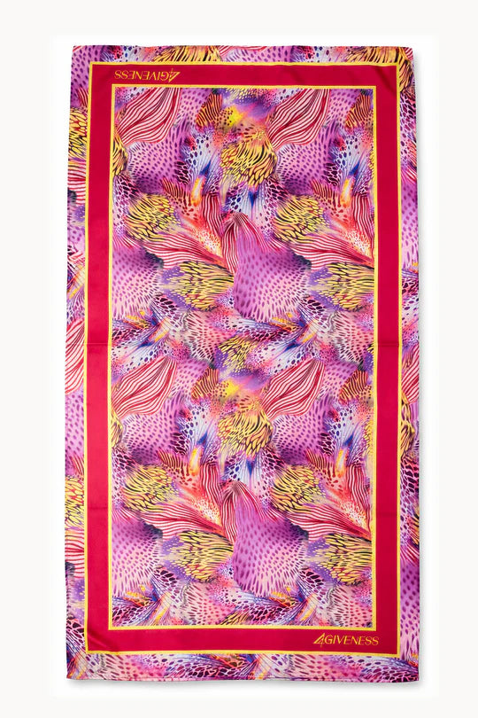 4GIVENESS - Telo mare PINK BUTTERFLY