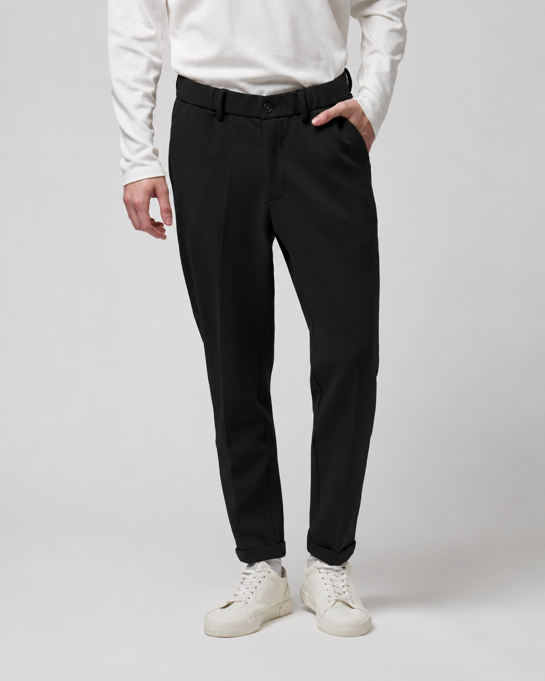 GIANNI LUPO - Pantaloni carrot fit con vita elasticizzata