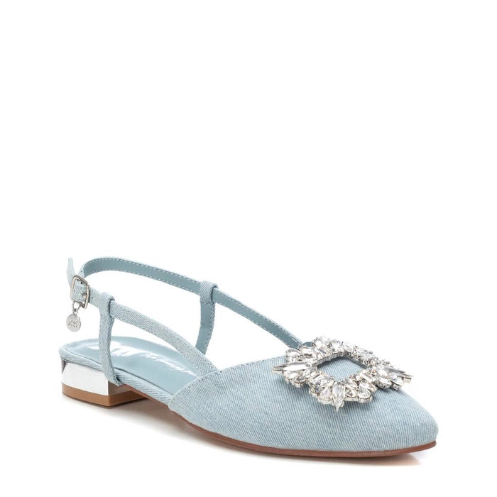 XTI - MEMORY FOAM - Ballerina denim a punta con dettaglio gioiello donna