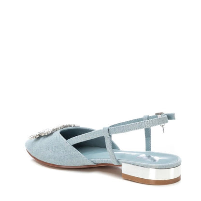 XTI - MEMORY FOAM - Ballerina denim a punta con dettaglio gioiello donna