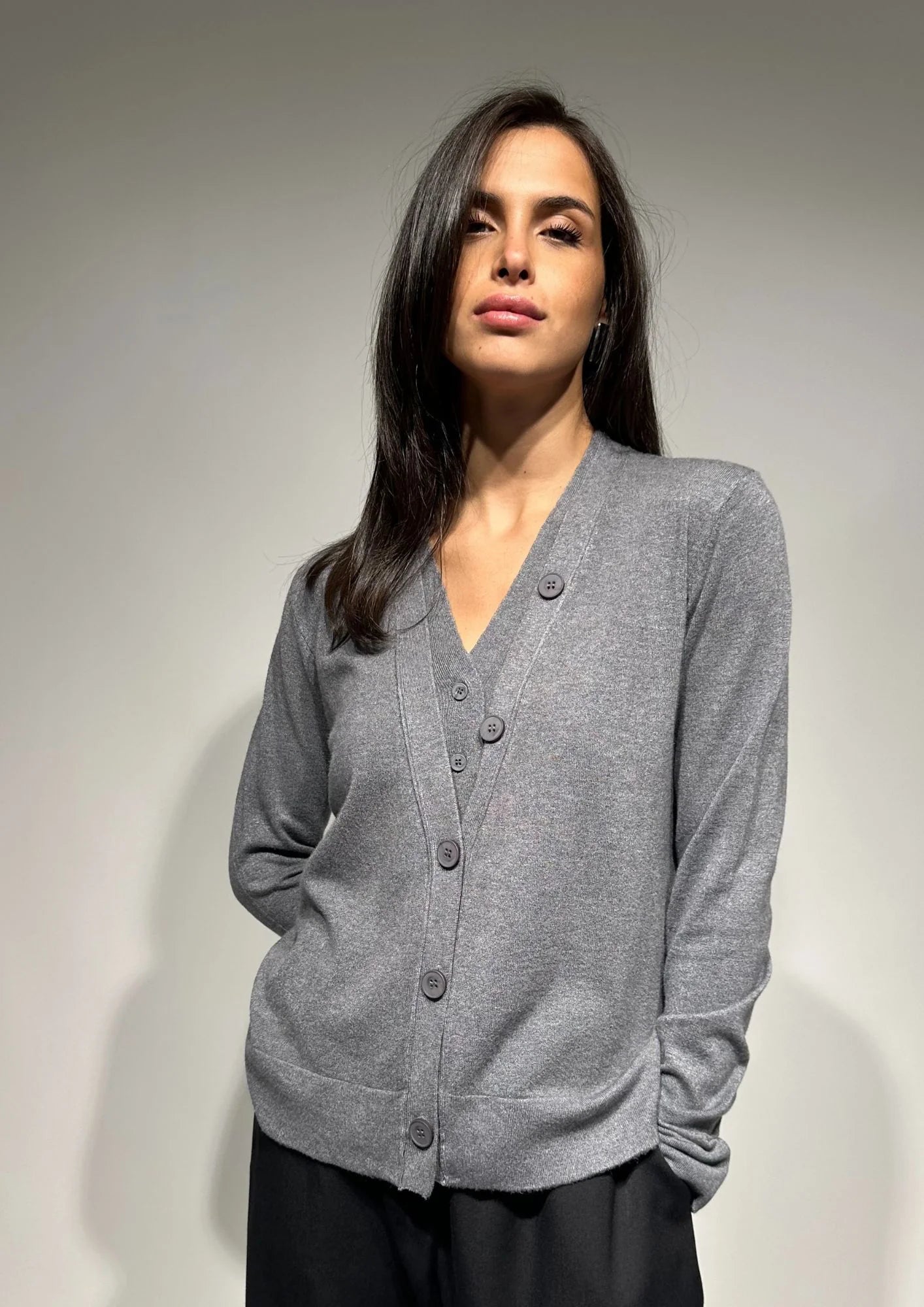 EXTYN - Cardigan con doppia abbotonatura donna