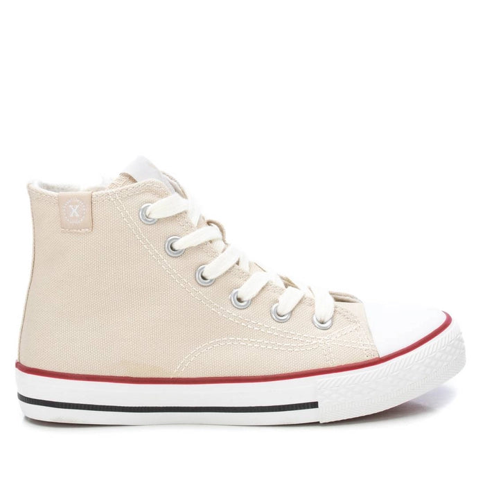 XTI - MEMORY FOAM - Sneakers alta beige in tela bambino/a