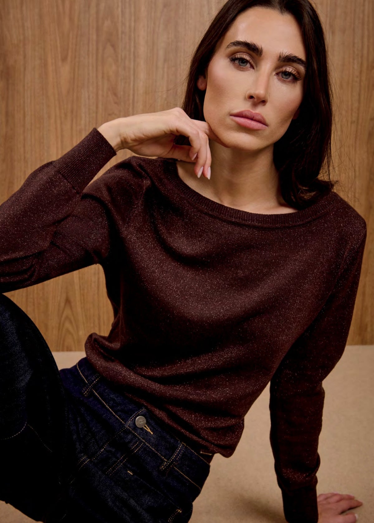 INFLUENCER - Maglioncino lurex donna