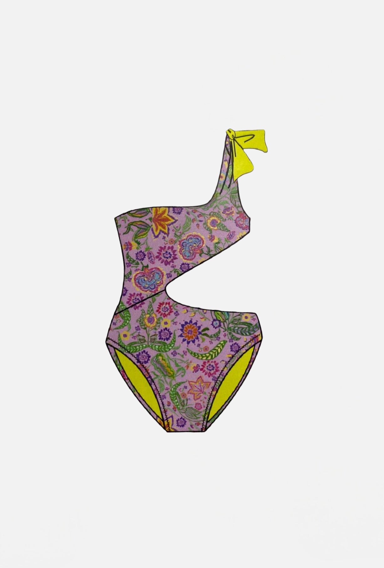 4GIVENESS - Monokini FLOWERS neonata