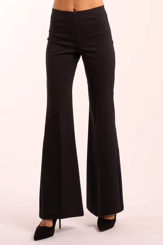 INDOMINA - Pantalone nero a zampa donna