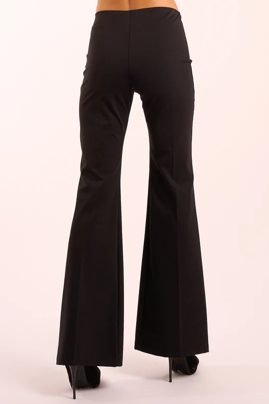 INDOMINA - Pantalone nero a zampa donna