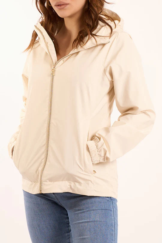 INDOMINA - Giacca panna impermeabile donna