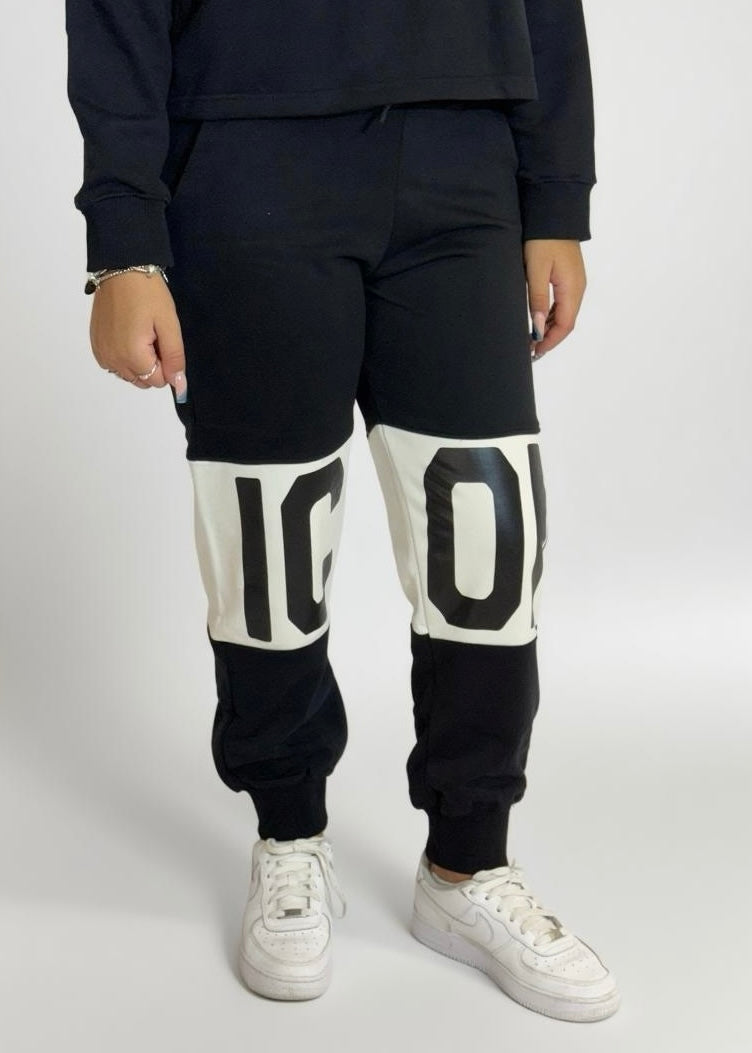 ICON - Pantalone con maxi logo donna