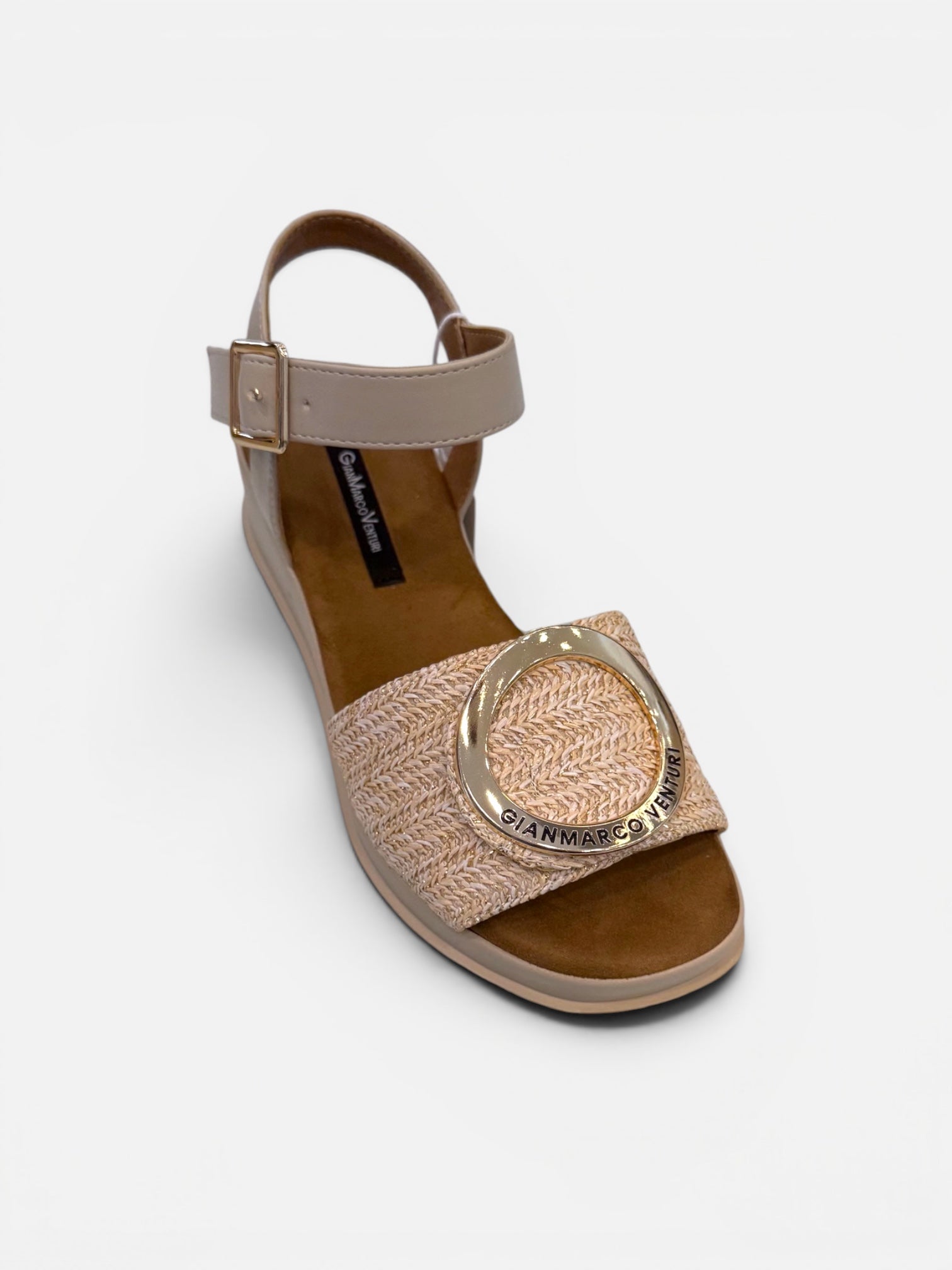 GIANMARCO VENTURI - Sandalo in rafia con tacco donna