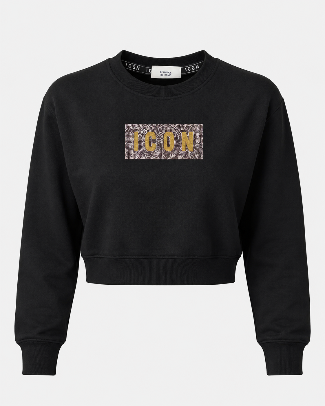ICON - Felpa con logo in strass bambina