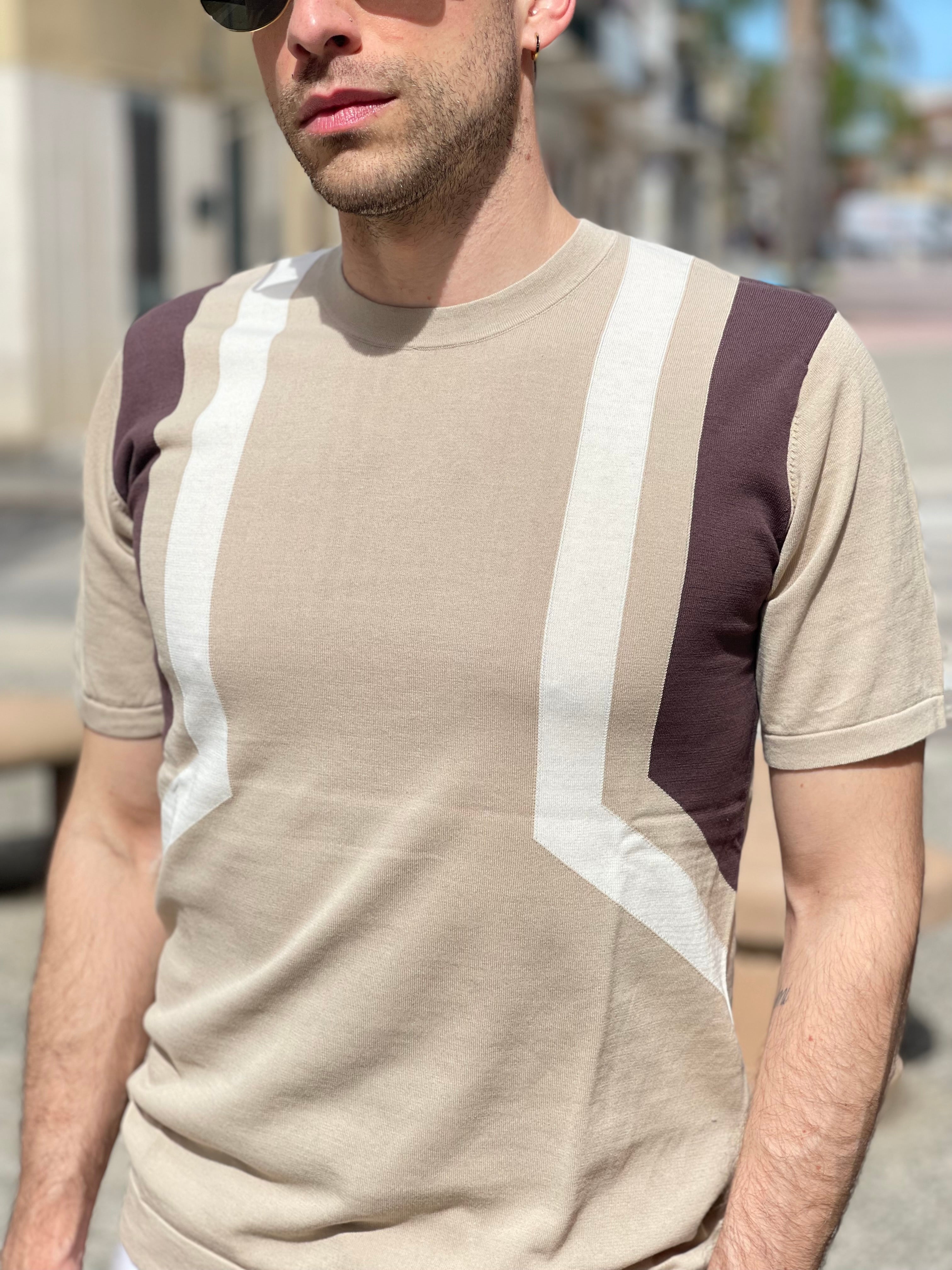 LIU-JO UOMO - Maglia beige in filo uomo