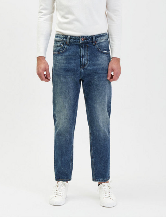 GIANNI LUPO - Jeans carrot lavaggio medio