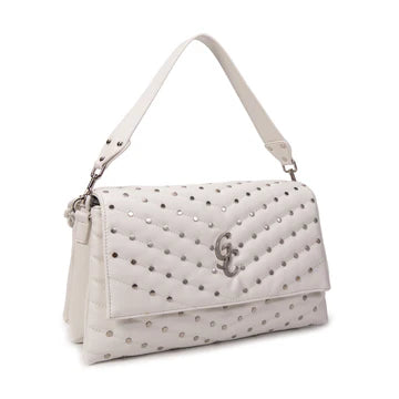 GIO CELLINI - Borsa Angelina micro studs Bianca