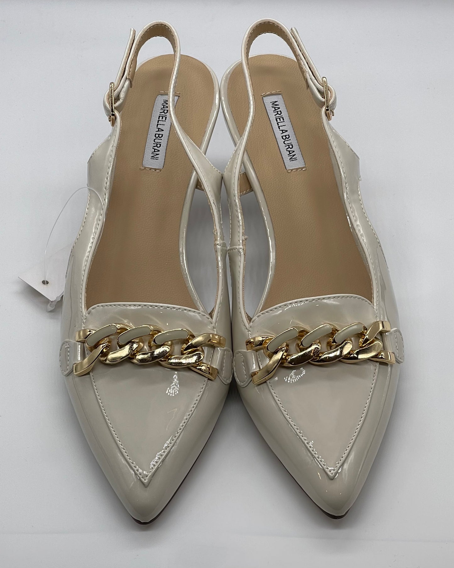 MARIELLA BURANI - Scarpa elegante beige/nude con catena decorativa