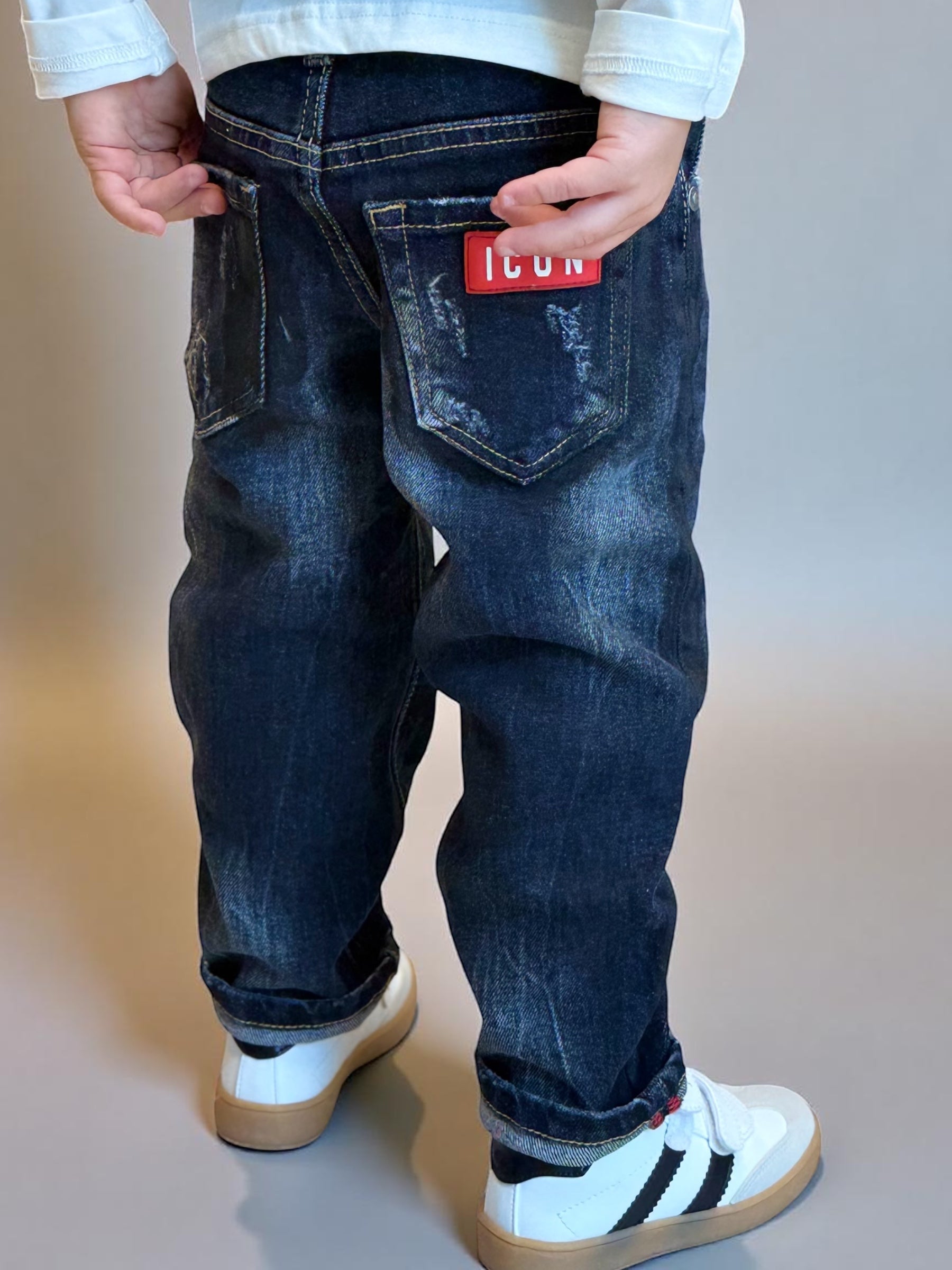 ICON - Jeans con strappi bambino