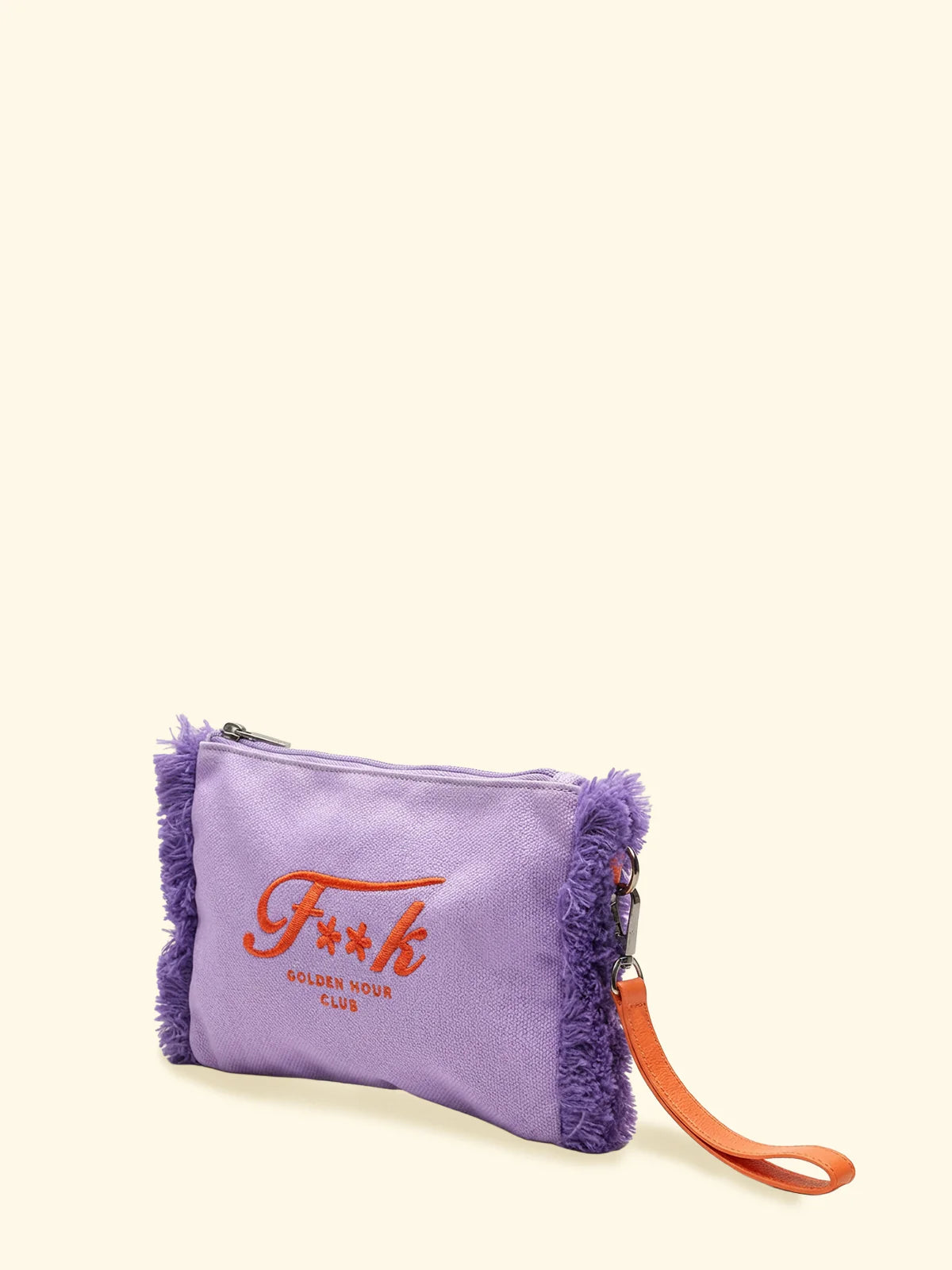 F**K - Mini pochette bicolor con frange donna