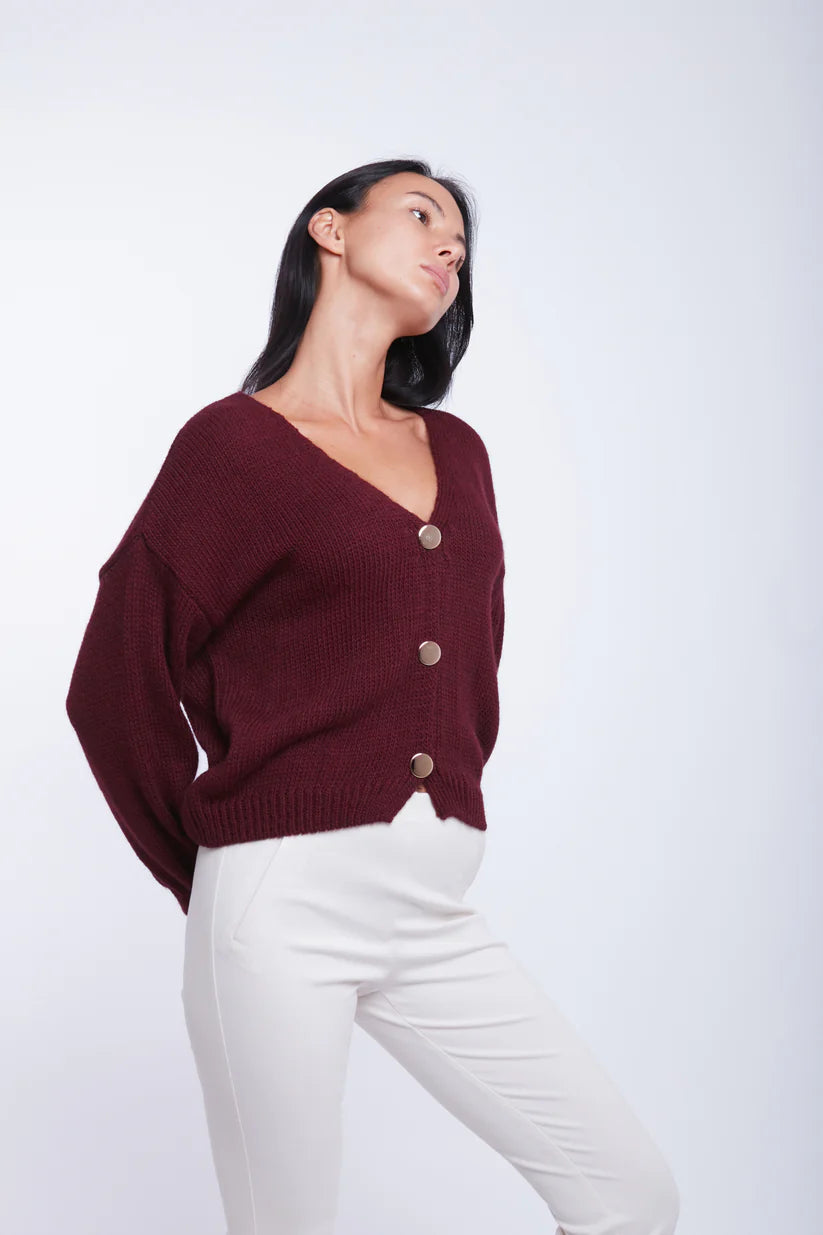 INDOMINA - Cardigan con bottoni oro donna